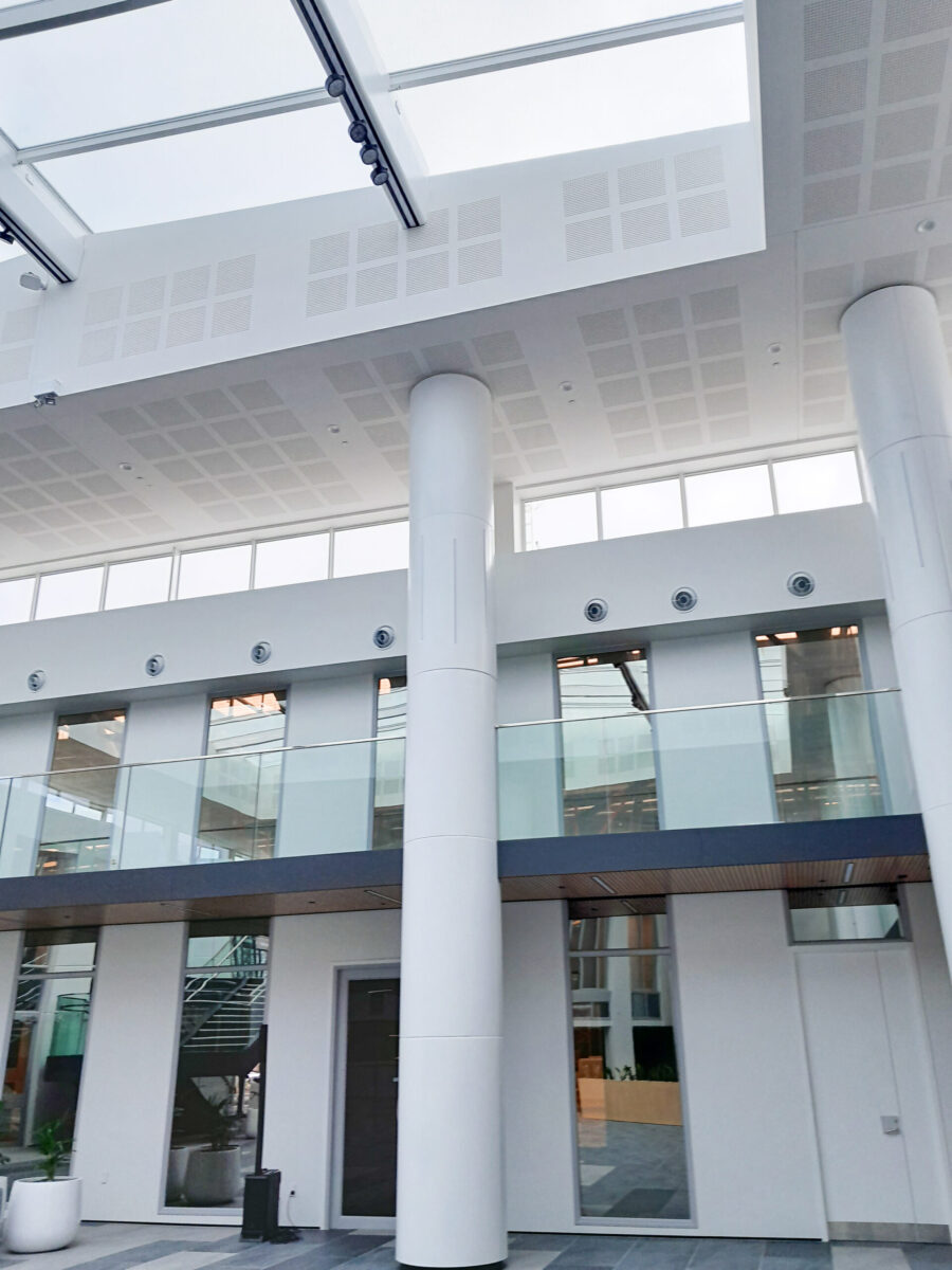 Protone Square Perforated Plasterboard by Potter Interior Systems installed by MPP Ltd